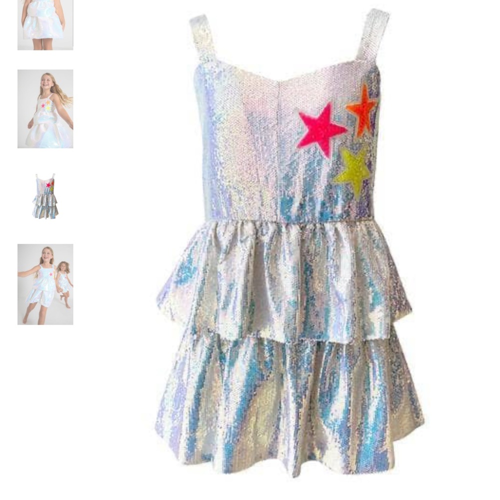 Lola + The Boys tiered star sequin dress size 8